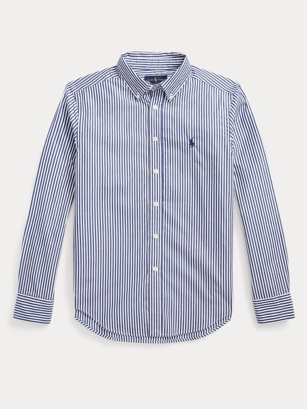 Ralph Lauren boy’s Blue & White Striped Button-Down Shirt